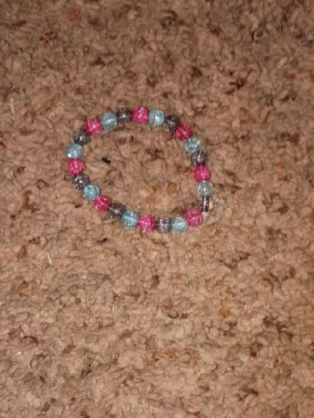 Othr Pink Blue Purple Beaded Bracelet
